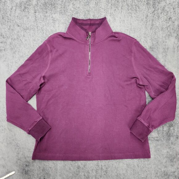 Robert Graham Men’s Quarter Zip Purple Pullover Sweater Size XL - Picture 1 of 11